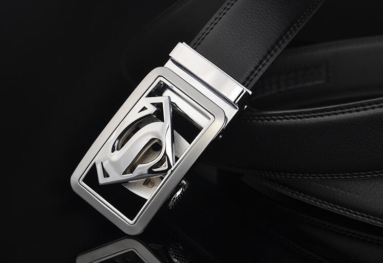 Cinto de pele para homem com fivela automática estilo moda_voghion.com