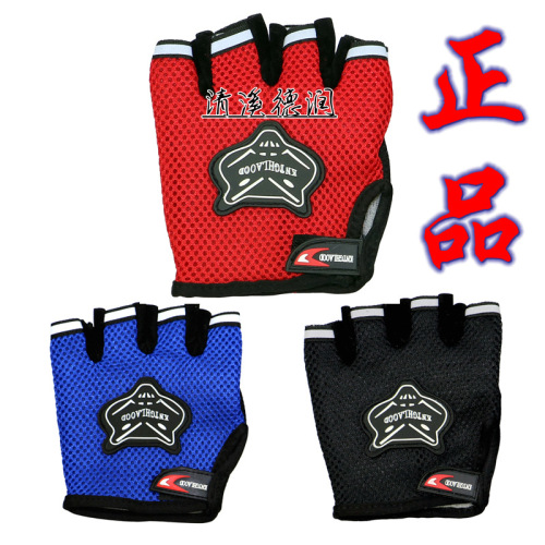 Fox head summer mesh bicycle half-finger gloves, bicycle mountain bike sports gloves, cycling short-finger gloves