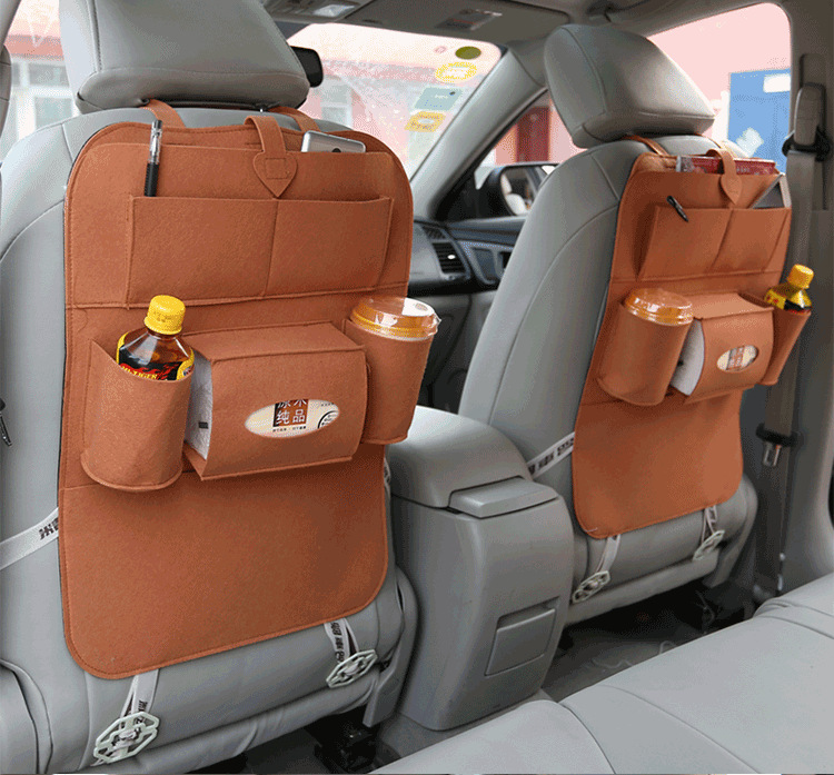 new pattern felt automobile backrest Storage bags environmental protection felt Storage bag currency multi-function automobile felt Storage bag