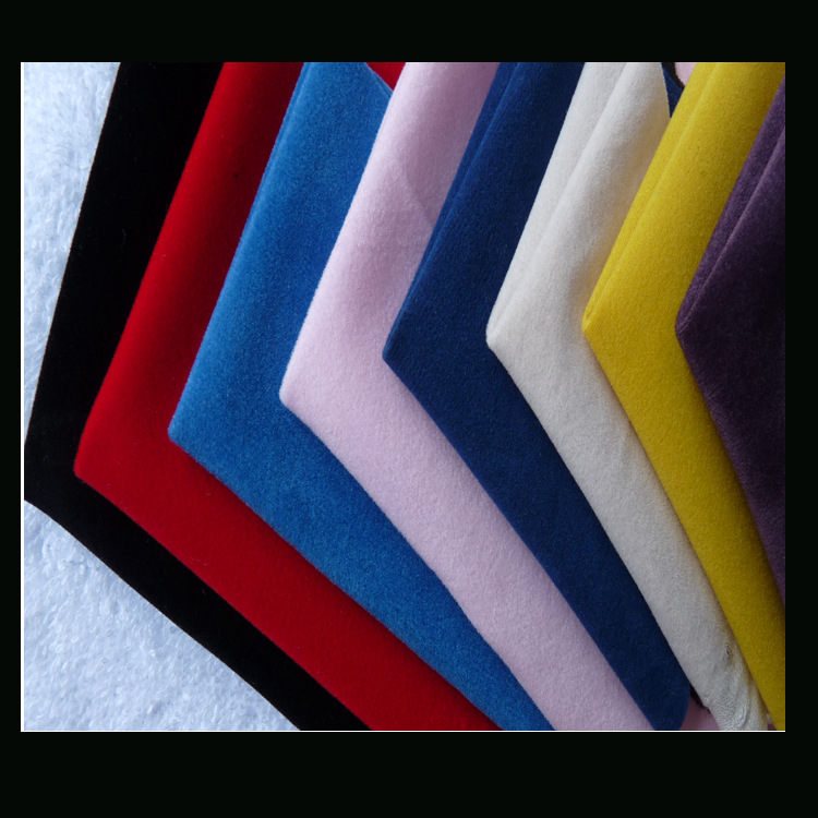 Flocking Korean velvet fabric short plush sofa doll fabric clothing accessories high-grade wine jewelry gift box cloth