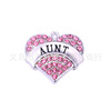 Zinc alloy diamond AUNT Aunt Auntie Heart Find Pendant