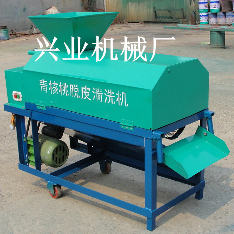 河北 山核桃剥皮机 核桃剥青皮机带刚刷清