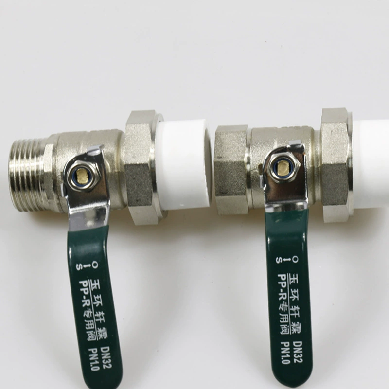 Шаровой кран PPR с одной головкой, внутренний и внешний провод