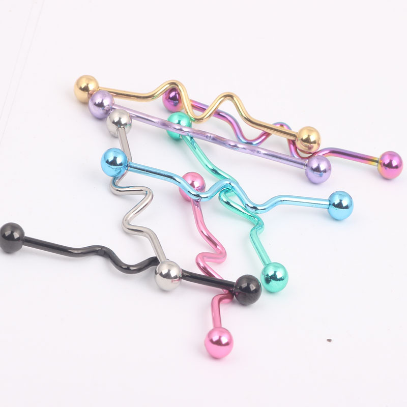 Pointed titanium steel lip stud product view