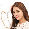 Korean jewelry Simplicity fashion Hair hoop Pearl Hair band Leaf princess Hair band Manufactor wholesale