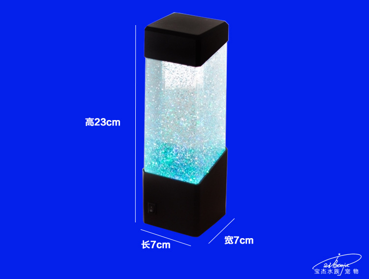 小鱼灯水母灯小夜灯led迷你水鱼缸桌面小型亚克力水母灯礼物详情9