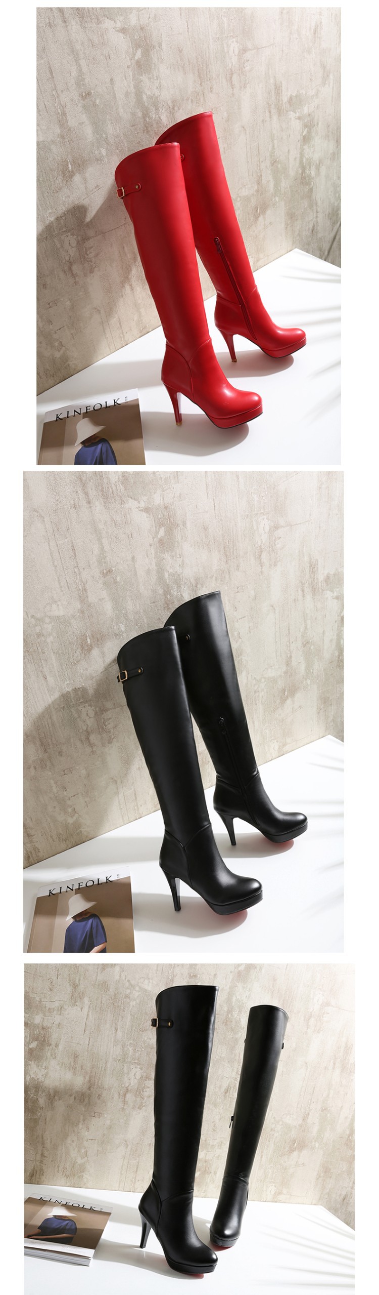 Bottes femme en PU artificiel - Ref 3355321 Image 11