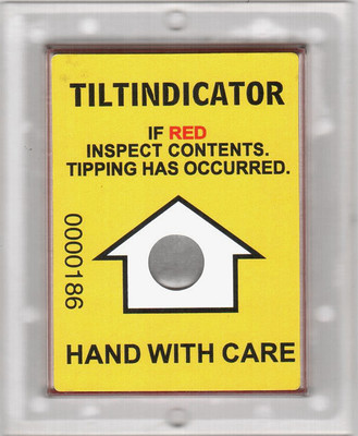 防倾斜记录仪物流用防倾斜标签货物倾斜指示标签厂家批发|ms