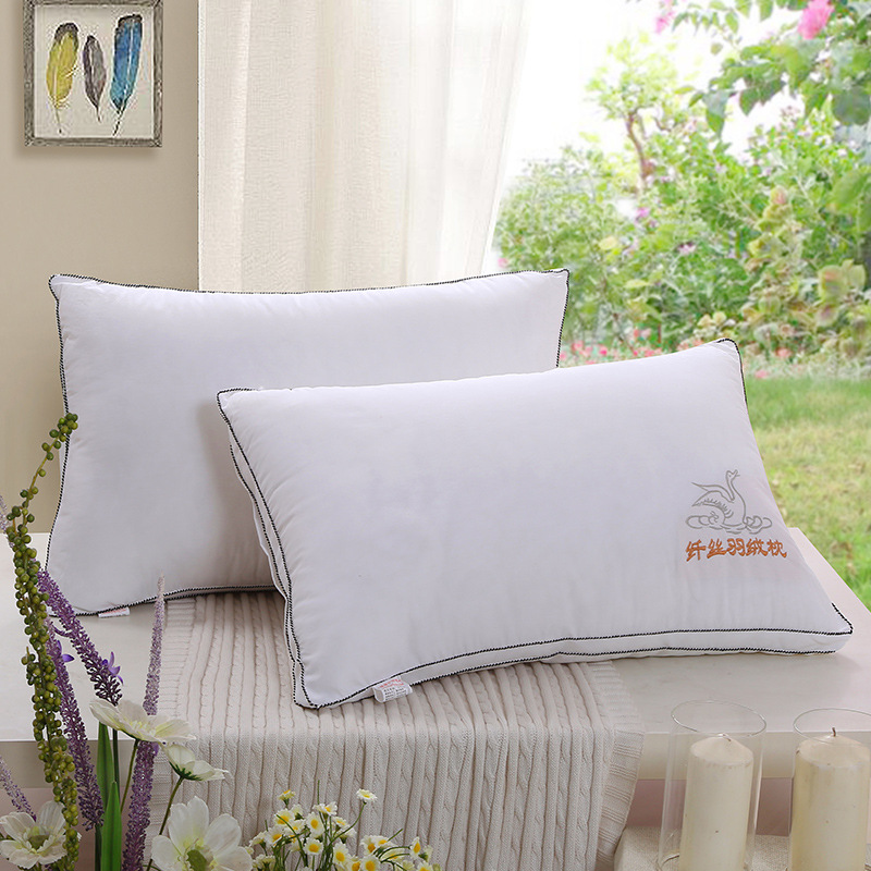 厂家批发新款羽丝绒枕芯酒店学生颈椎枕头护颈礼品枕会销礼品批发