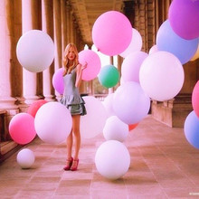厂家批发36寸大气球25g圆形 婚礼情人节布置 爆破乳胶大扁球