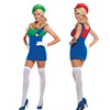 super Marie fake two pieces of harness skirt plumbing Halloween