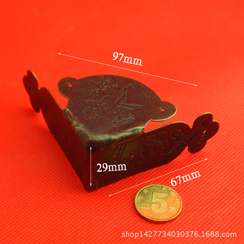 67mm antique box corner protector right angle angle large angle iron angle flower and bird angle iron angle wholesale