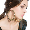 Bamboo earrings, European style, 100mm, wholesale