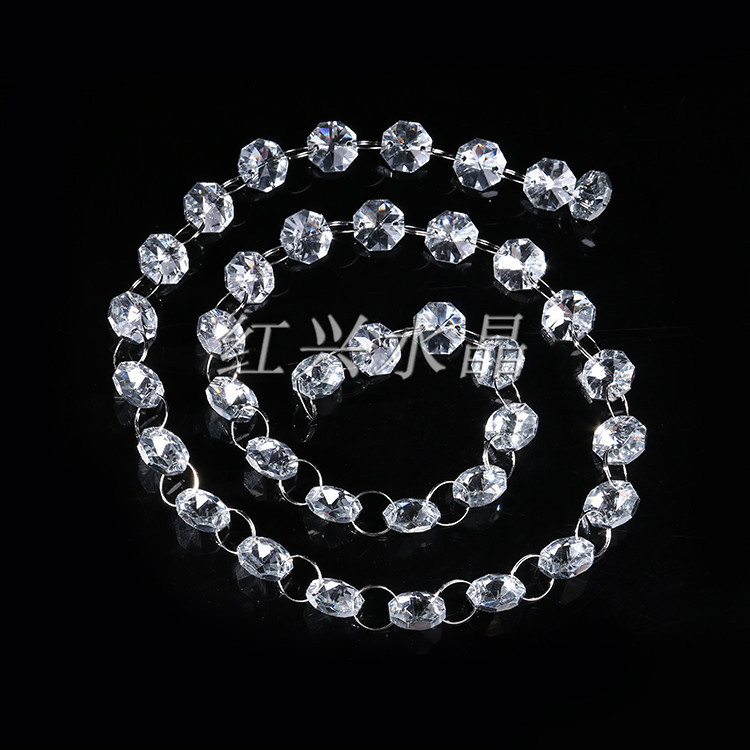 厂家直销水晶八角珠珠帘 玄关卧室客厅过道门帘隔断 成品珠帘批发|ms