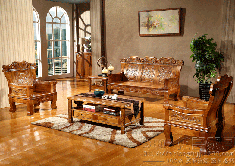 2016新款实木沙发 客厅实木组合沙发 古典实木沙发 苦楝木沙发331