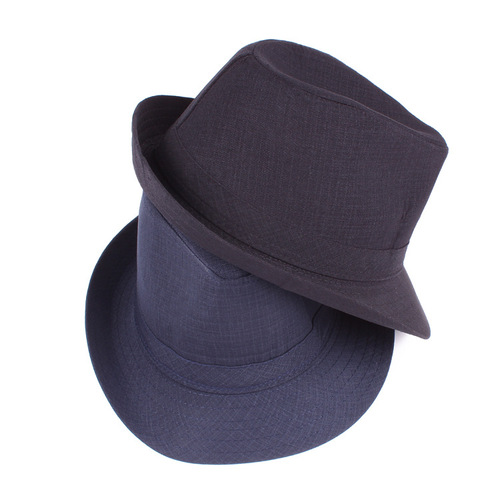 Spring style dance hat jazz hat stage performance hat suit fabric black top hat universal for middle-aged and elderly people
