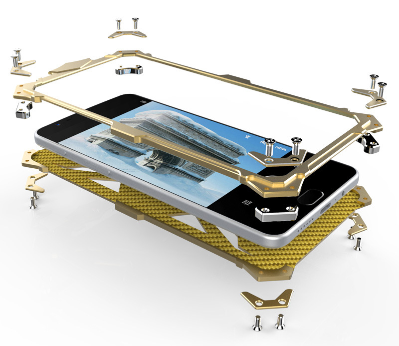 SIMON THOR Aviation Aluminum Alloy Shockproof Armor Metal Case Cover for OnePlus 3