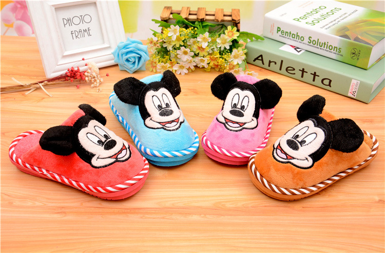 Pantoufles enfants en suède pour hiver - semelle coton - Ref 1017437 Image 23