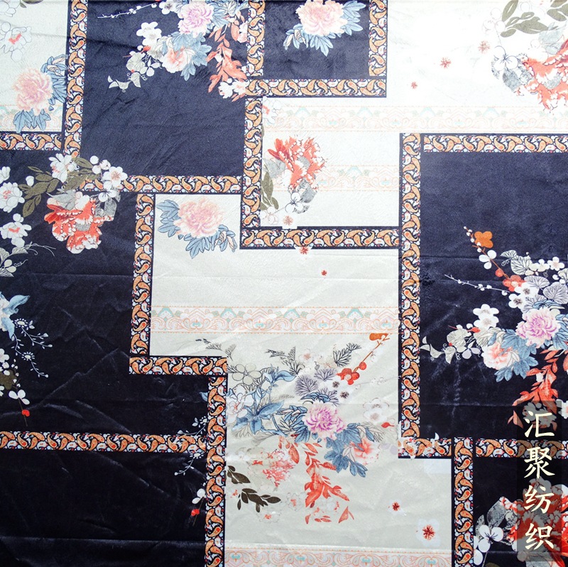 数码印花厂 毛毯绒布数码印花  面料印花