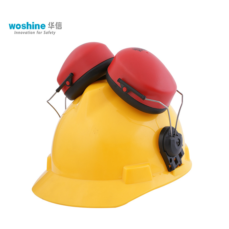 批发华信WB165配帽型耳罩 安全帽防噪音耳罩 工地施工隔音耳罩