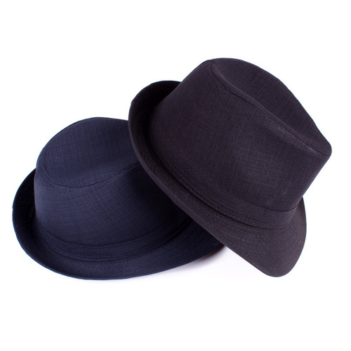 Spring style dance hat jazz hat stage performance hat suit fabric black top hat universal for middle-aged and elderly people