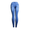 Slim pencil pants stretch jeans female hole pants feet thin tide