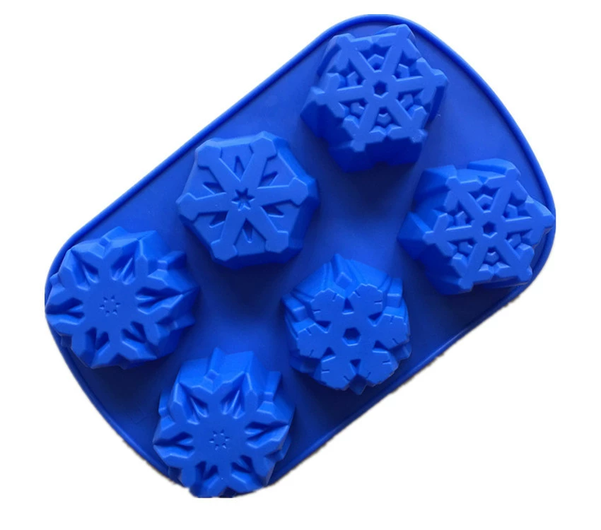 Silicone compact handmade soap, soap mold, with snowflakes