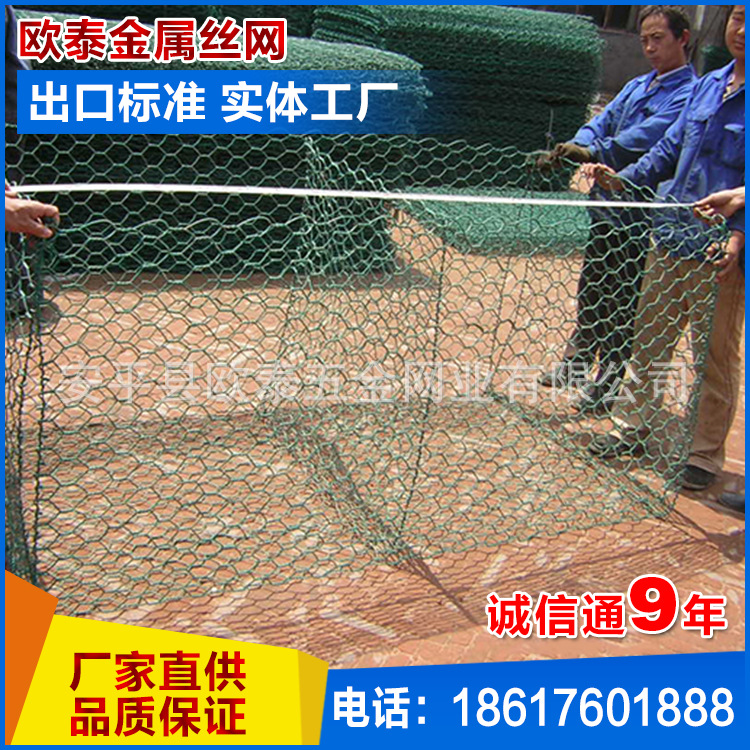 厂家大量供应堤坝防护石笼网 镀锌安全防护网  生态绿化格宾网