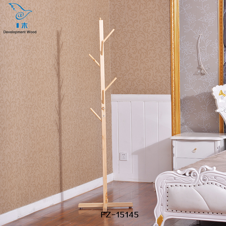 发展木业实木简约衣架 原木色实木晾衣架厂家直销