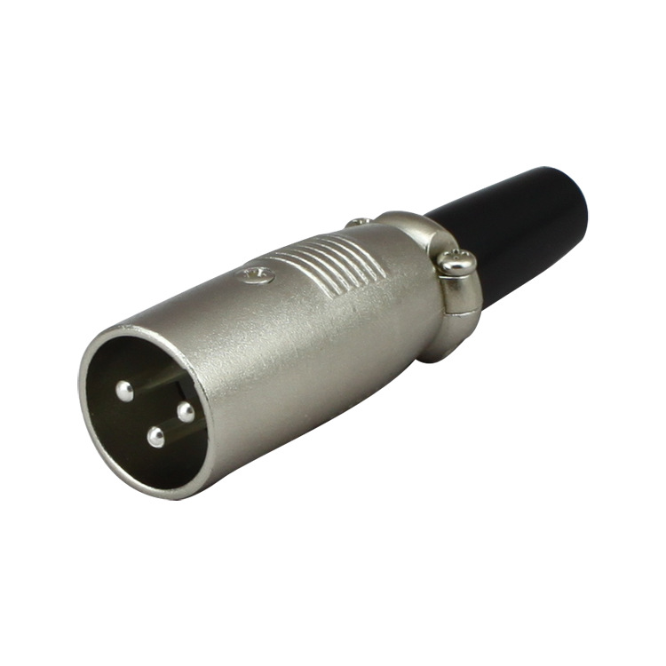 P676 卡侬公头三XLR公卡农头插头话筒插调音台插卡龙音频头带线夹