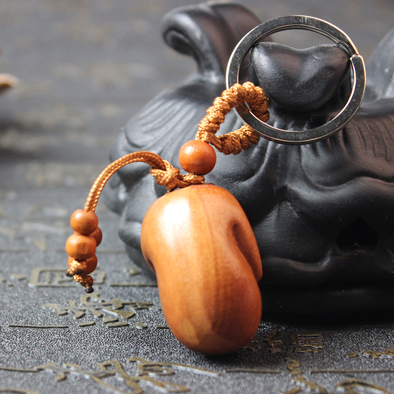 汽車(chē)鑰匙扣 花梨木鑰匙扣掛件木雕刻鑰匙扣 猴年禮品 R164-10