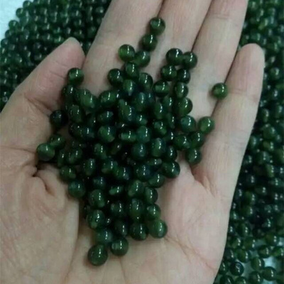 natural jade Bead Loose bead 6mm Xiuyu Amanda Green Pearl Necklace DIY Accessories Manufactor wholesale