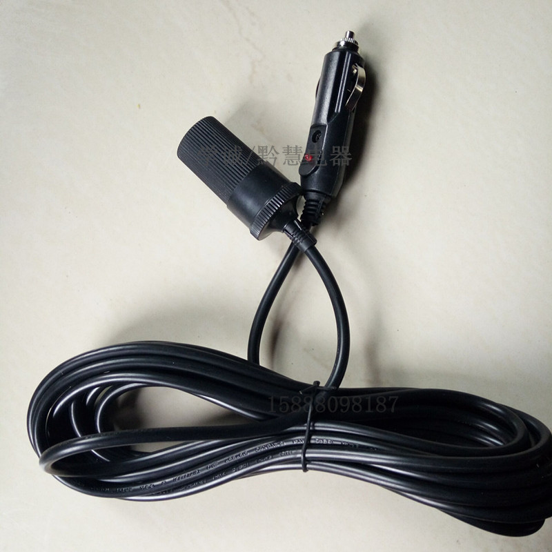 供应车载电源线 纯铜点烟器母座 延长线插头 点烟器电源线