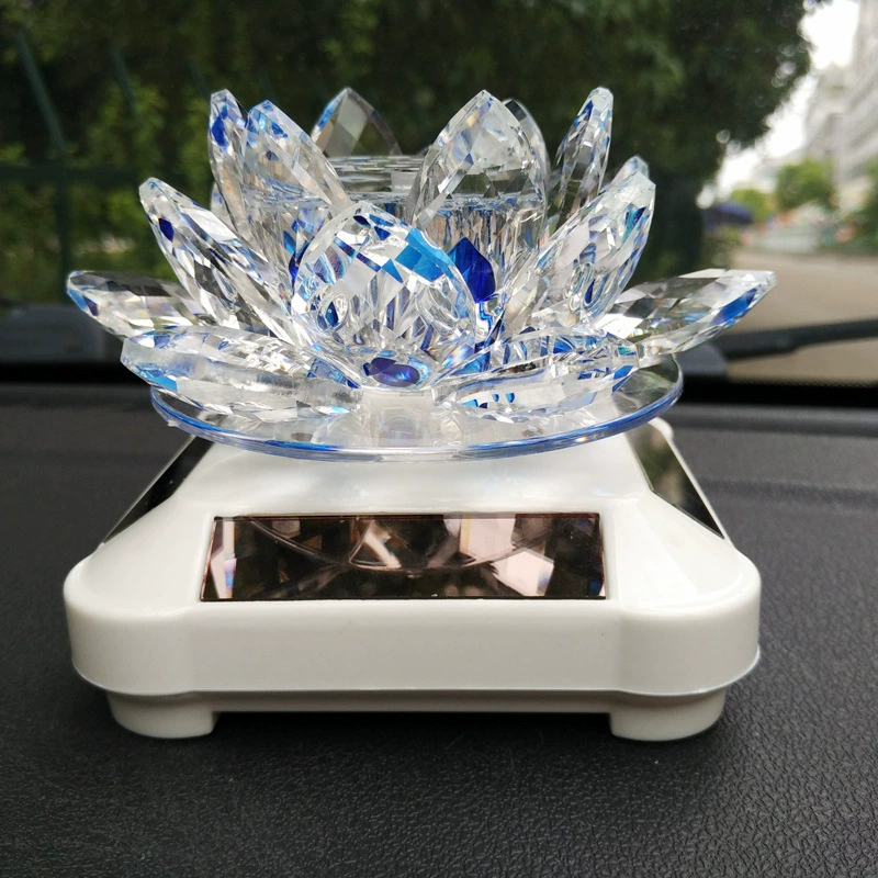 360 ° вращающееся парфюмерное сиденье Солнечный кристалл лотос парфюмерное украшение солнечное украшение автомобиля
