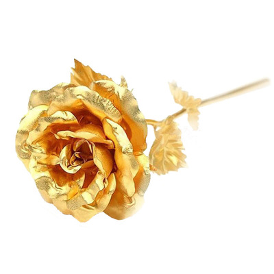 绒沙金礼品金箔玫瑰花 送女友送闺蜜七夕情人节礼物 金玫瑰创意