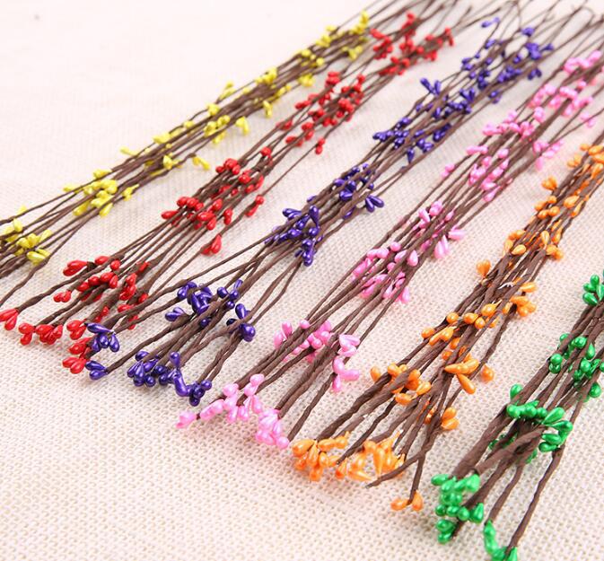 批发花环材料藤条diy花枝小浆果手环头环制作手仿真花环配件