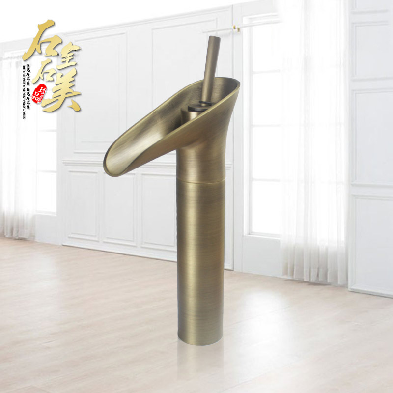 新款特价艺术台盆配套仿古酒杯龙头做旧古铜酒杯全铜水龙头|ms