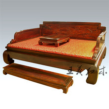 哈爾濱高檔紅木家具 精雕細琢紅木羅漢床 做工精細 材質保真