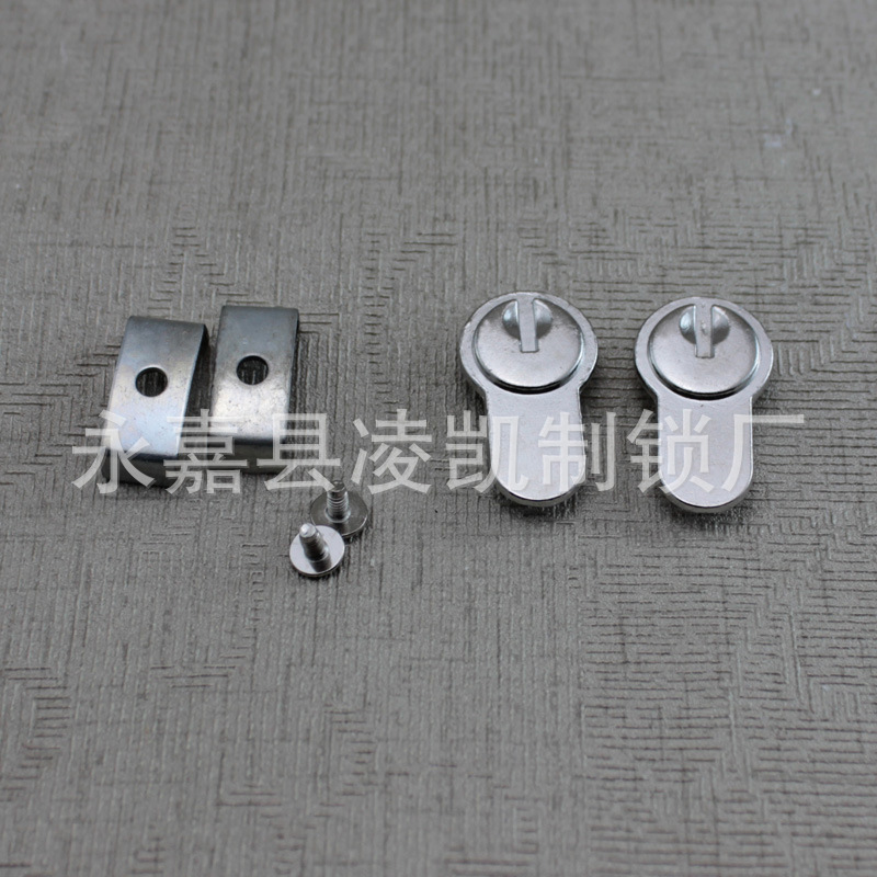机械室内门锁配件 对开门锁锌合金假锁片 护锁片执手锁假锁片批发