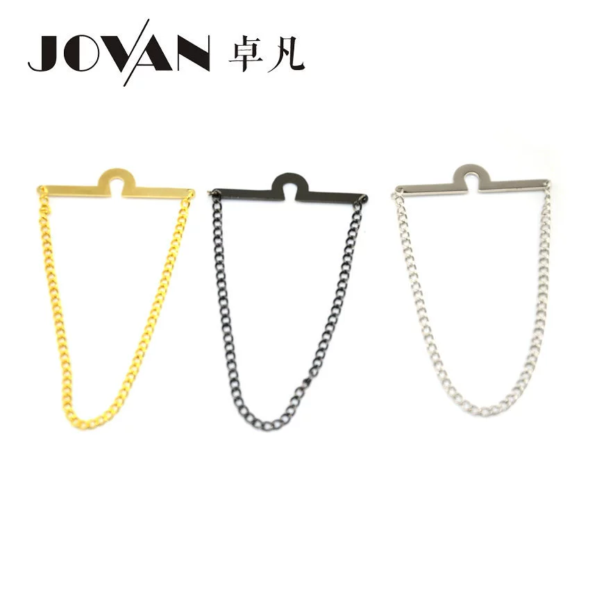 Галстук JOVAN, цепочка, набор, зажимы включены