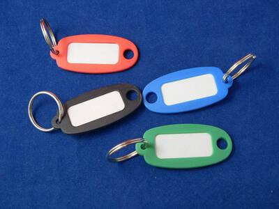 塑料钥匙扣含有白纸片+PVC片 五金匙扣|ru