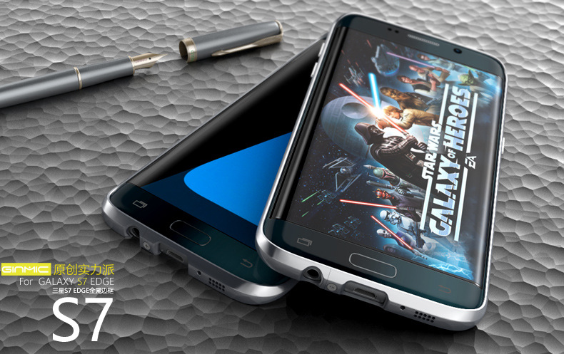 GINMIC Sword Slim Light Aluminum Frame Metal Bumper Case for Samsung Galaxy S7 Edge