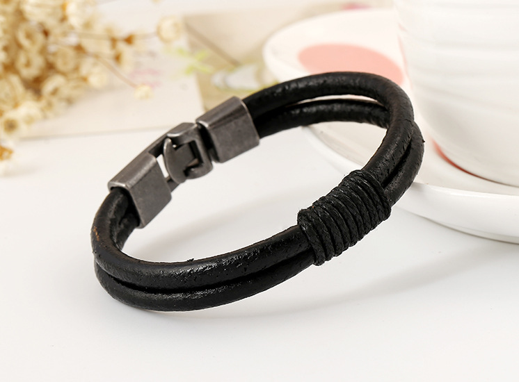 Cowhide leather bracelet menu0027s accessories leather woven handmade leather men