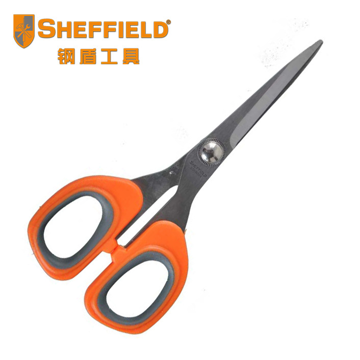 钢盾工具 刃口工艺家用不锈钢剪刀6-1/2寸8-1/4双色柄不锈钢剪刀