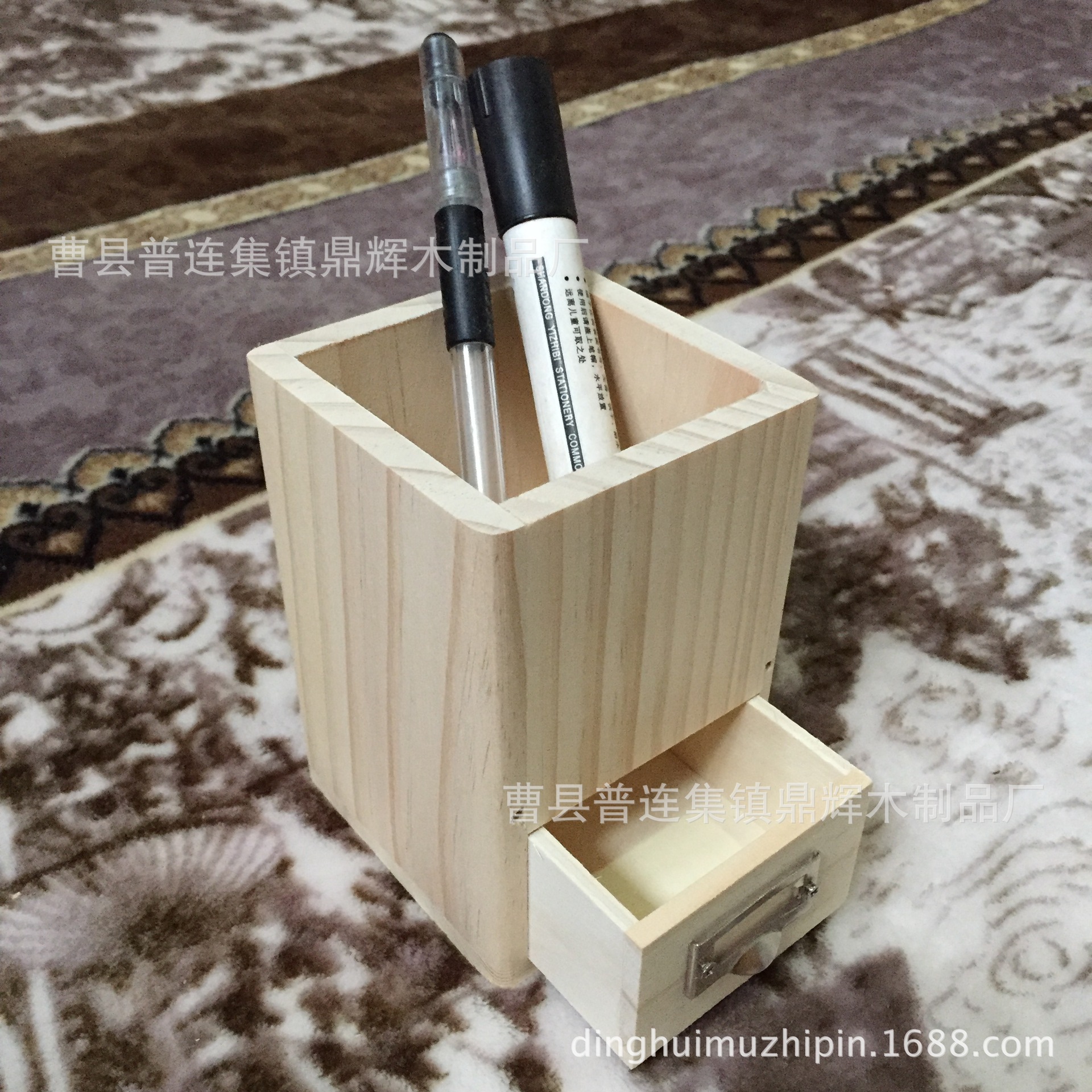 나무 상자 제조 업체 zakka 일본식 식료품 나무 펜 홀더 창조적 인 나무 사무실 데스크탑 저장 나무 상자