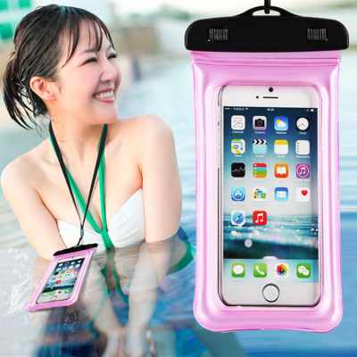 new pattern outdoors drift mobile phone Waterproof bag Dual use Waterproof bag pvc transparent Swimming bag Customized logo