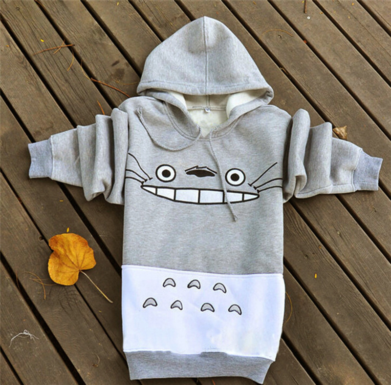AliExpress Amazon popular Totoro cartoon printed coat top long sleeve hooded pullover sweater for women 18