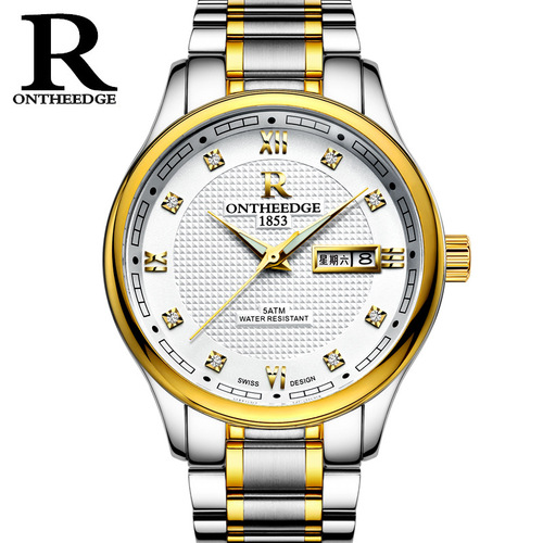 Ultra-thin waterproof stainless steel belt quartz men's and women's watches men's watches genuine belt student women's men's watches