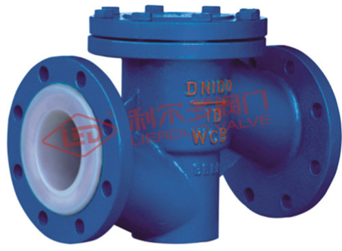 H41F46衬氟升降式止回阀, 水平安装衬氟止回阀