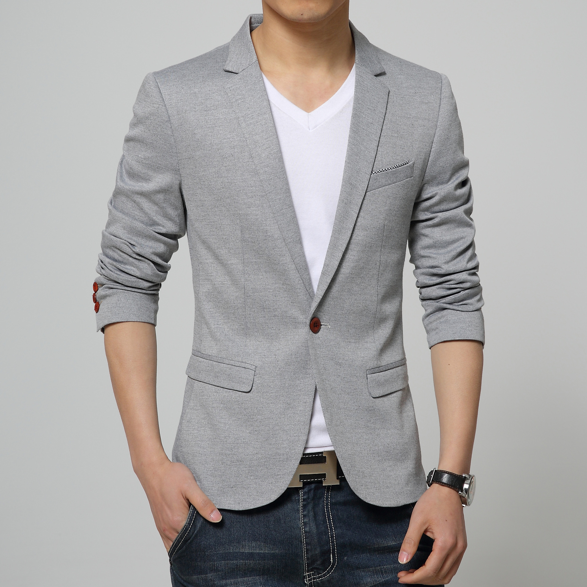 Spring and autumn season new pattern men's wear leisure time Solid Korean Edition Self cultivation Blazer Men's Youth suit coat Metrosexual wholesale